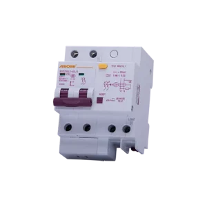 2 Pole RCCB Residual Current Circuit Breaker with Overload Protection Safety Circuit Breaker