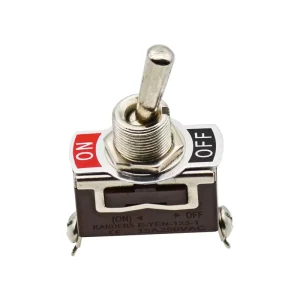 2 Position 2 Pin On Off Toggle Switch Self Locking 15A 250V AC Brown Metal Toggle Switch