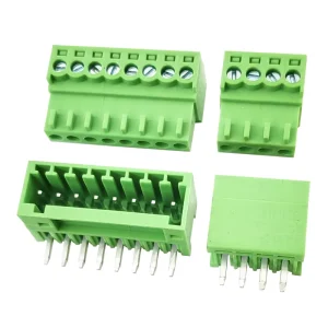 2.54mm Pitch Male Female Complete Set PCB Terminal Block Plug with Straight and Right Angle Pin Header