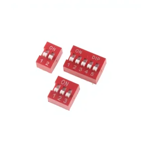 20 Pieces Toggle Switches 1 2 3 4 5 6 7 8 10 12 Positions 2.54MM Red Blue Made in China