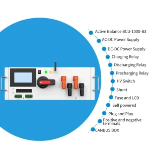 200A BMS HV 144S Active Balance BMS Controller 80-1000V CAN RS485 WiFi LCD for Solar Storage System
