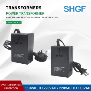 200w Ac 220v to 110v Single Phase Travel Eu Plug Step Down Mini Voltage Converter Transformer for LED Strip Lights