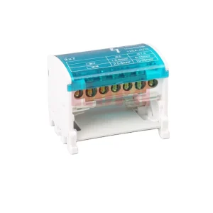 207 211 215 407 411 415 DIN Rail Mounted Brass 125A 500V CE Certified Electric Bus Bar Power Distribution Terminal Block