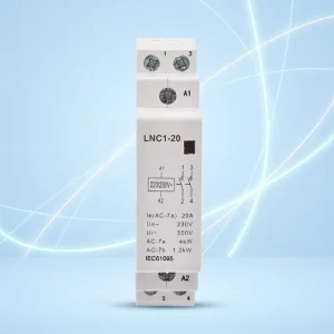 20A 230V AC Household Modular Contactor 2 Pole IEC61095 DIN Rail Mounted Electrical Contactor for Residential Applications