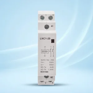 20A 230V Household AC Contactor 2P 1NO1NC DIN Rail Mounted Contactor for Residential Lighting Heating Ventilation Control