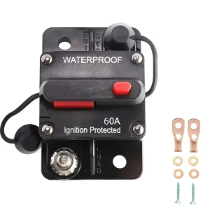 20A-300A Marine Resettable Circuit Breaker 12V DC 60amp Car Boat Battery Audio Motor Circuit Breaker Main Switch for Solar Panel