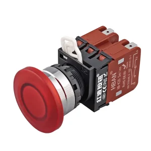 20A Manufacturer ABS Plastic Push Button Switch 22mm Latching Full Illuminated LED Mushroom Head IP65 Industrial Control