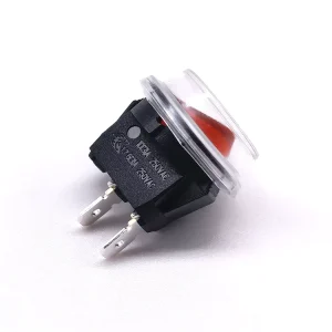 20mm Round SPST 2Pin Red Waterproof Rocker Switch