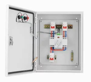 220V 230V ATS Dual Power Automatic Transfer Switch 2P 63A with Protective Box