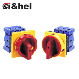 220V 63A 3P Disconnect Switch Universal Transfer Load Break Cam Panel On Off Opt Plastic Rotary Screw Terminal 1NO1NC