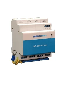 220V DIN-Rail T2 Surge Protective Device (SPD) with PBT Material 1 Power & 4 Network Ports for Solar System Industrial Use
