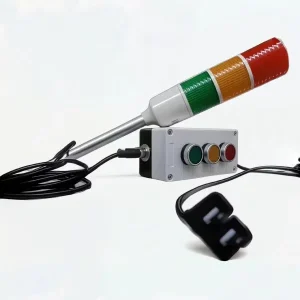 220V RGB LED Signal Tower Light for Workshop Machines Warehouses Switch Included Stacklight Indicator Lamp 50000 Hours Lifespan
