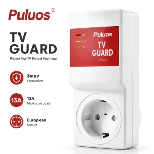 220V TV Power Guard Protector Socket 13A Anti Surge Adapter for Television DVD Audio System