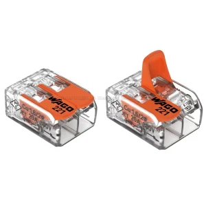 221 412 Quick Connect Wagos Terminal Block Connector 450V 32A PA66 Material Power Distribution for 4mm Wire