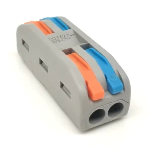222-2 Pluggable Wire Connector CE Certified 32A 250V Double 3-Wire Nut Quick Connect Terminal Block