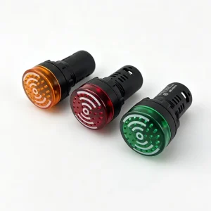 22MM HD16 22SM LED Warning Alarm Buzzer Illuminated Flash Plastic Indicator Light 12v 24v 220v 380v for Industry Control Panel