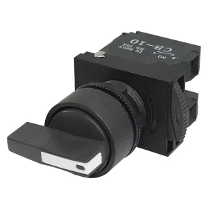 22MM Spring Return Non illuminated Plastic Selector Switch Long Shaft 2 Position 90° Rotary Selector Switch