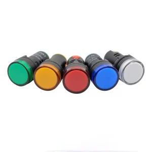 22mm 220V 380V Panel Mount LED Indicator Light Machine Light Indicator Lamp LED Signal Light for Industrial Equipment Machine