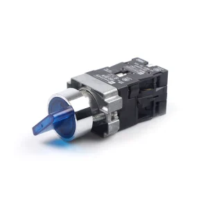 22mm 3 Position LED Selector Push Button Switch Plastic Aluminum ABS Materials 16A Max Current 1NO1NC CE for IP44