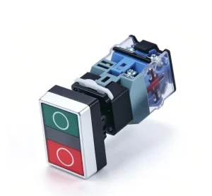 22mm Double Head IP65 Illuminated Push Button LA38 11D LED DC6-380V AC110-380V Red Green Control Panel