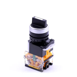 22mm Maintained Black 2 Position Selector Switch 1 NO and 1 NC