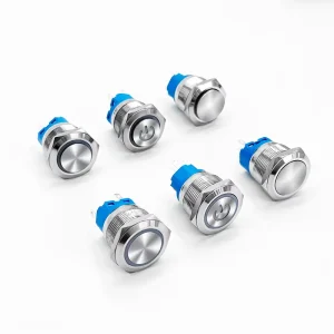 22mm Push Locking Button Switch 2 Color Led Big T125 55 Push Button Switch for Elevator