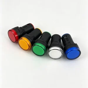 22mm Red LED Indicator Light IP40 Screw Terminal Plastic 24V Pilot Signal for Equipment Indicator Panel Warning