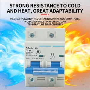 230 400V 2P Mini Plastic Household Residual Current Circuit Breaker Short Current Leakage Protection 10kA MCCB MCB DIN