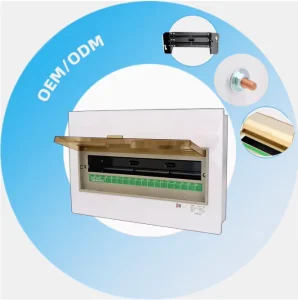 230/400V AC Miniature Power Distribution Box Indoor Lighting Protection Box Flame Retardant PC Clear Panel Residential Public CE