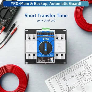 230VAC 63A 2P Single Phase ATS Automatic Transfer Switch Changeover Dual Power Generator Solar System Electric