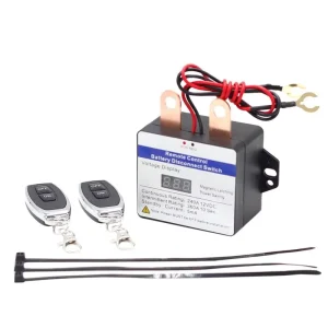 240A 12VDC Wireless Battery Switch Relay Remote Car Battery Disconnect Switch with LED Digital Display Magnetic Latching Relay