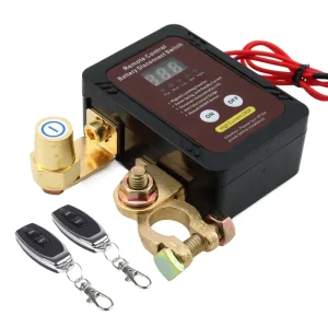240A 2-Pole 12V ABS Remote Control Switch with LED Voltage Display & Automatic Power Shut-Off for Boat Use