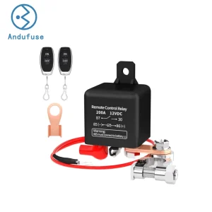 24V 12V200A Remote Battery Cut Off Switch Anti Theft Battery Protector Isolator Relay Switch Heavy Duty for Car Truck Rv Boat