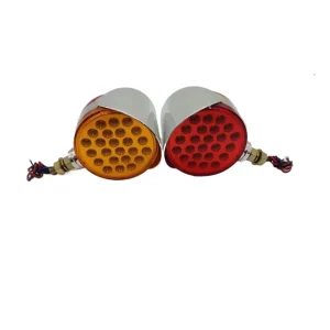 24V 48LED Round Turn Signal Marker Lights for Car Trucks Trailers Lorry Double Side Indicator Safety Warning Light