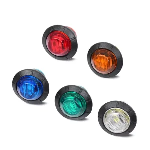 24V LED Truck Side Marker Lights Signal Indicator Lamp Multi Color Crystal Clear Cab Lights for Trucks and Trailers
