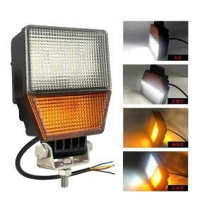 24W ECE Square LED Work Lights for Toyota Universal Vehicles Forklift Headlight with Turning Indicator Flood Led