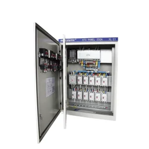 250A ATS Power Distribution Panel 400V 630A Low Voltage Automatic Transfer Switch Board Cabinet Box 12 Sockets
