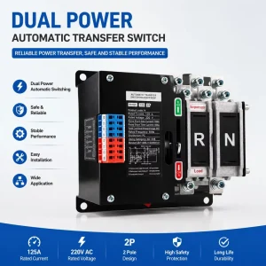 250A Automatic Transfer Switching Equipment Dual Power ATS Switch for Emergency Power Supply and Generator System