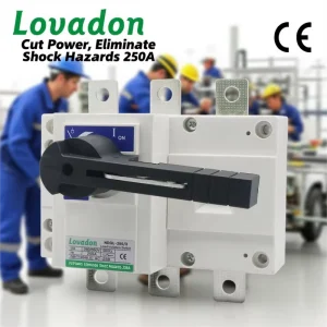 250A Disconnect Switch Load Break Isolator Single Phase Safety 3 3P Manual Change Over Load Isolator Switch