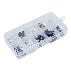 250PCS Tactile Button Switch Kit Micro Momentary Touch Patch Key Switch Assortment for Car Remote Control
