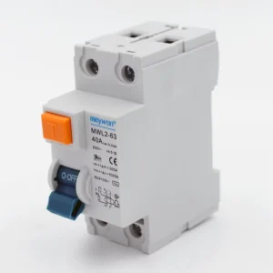 25A 40A 63A Electromagnetic Type RCBO Residual Current Operated Circuit with 2 Pole RCCB Miniature Circuit Breakers AC Type A