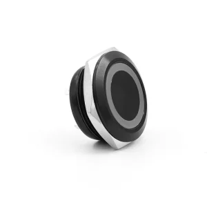 25mm 1A 1NO Ring Illuminated Push Button Short Stroke Mini IP65 Waterproof 24V Aluminum Oxide Momentary Switch On Off No Wire