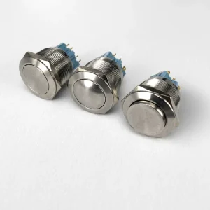 25mm SPST/DPDT Anti-vandal Stainless Steel Waterproof Latching Push Button Switch IP65 250V AC/DC 5A