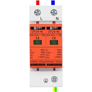 275Vac 2P 2 Poles Power SPD Surge Protector Surge Protective Device