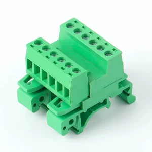 2EDG UKR 5.08 Track Mounted DIN Rail Solderless ABS Terminal Block 35mm Clips Docking PCB UKR Series Connection 2 3P