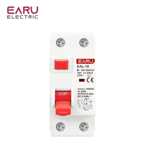 2P 10 30 100 300mA RCCB RCD Type A ElectroMagnetic Residual Current Circuit Breaker Differential Breaker Safety Switch EAL 18 A