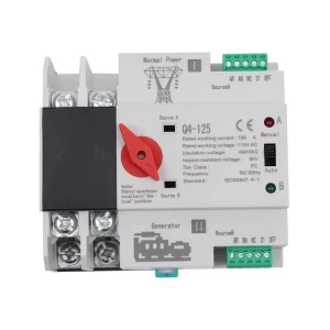 2P 100A Dual Power Automatic Transfer Switch for Generator Changeover Switch AC 110V 60Hz PC Level