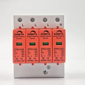 2P 20KA T2 Lightning Arrester Whole House Electrical Equipment Surge Protector Industrial Surge Protection Device