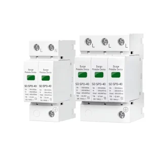 2P 220V 4P 385V 40KA Class II Lightning Arrester for Household Secondary Distribution SPD Surge Protector