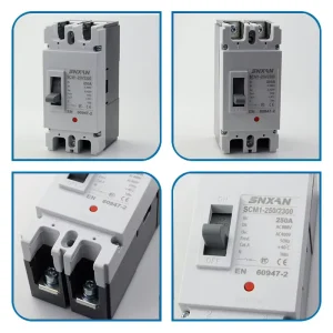 2P 250A AC 400V Moulded Case Circuit Breakers Customizable Double Breakpoint Air Switch